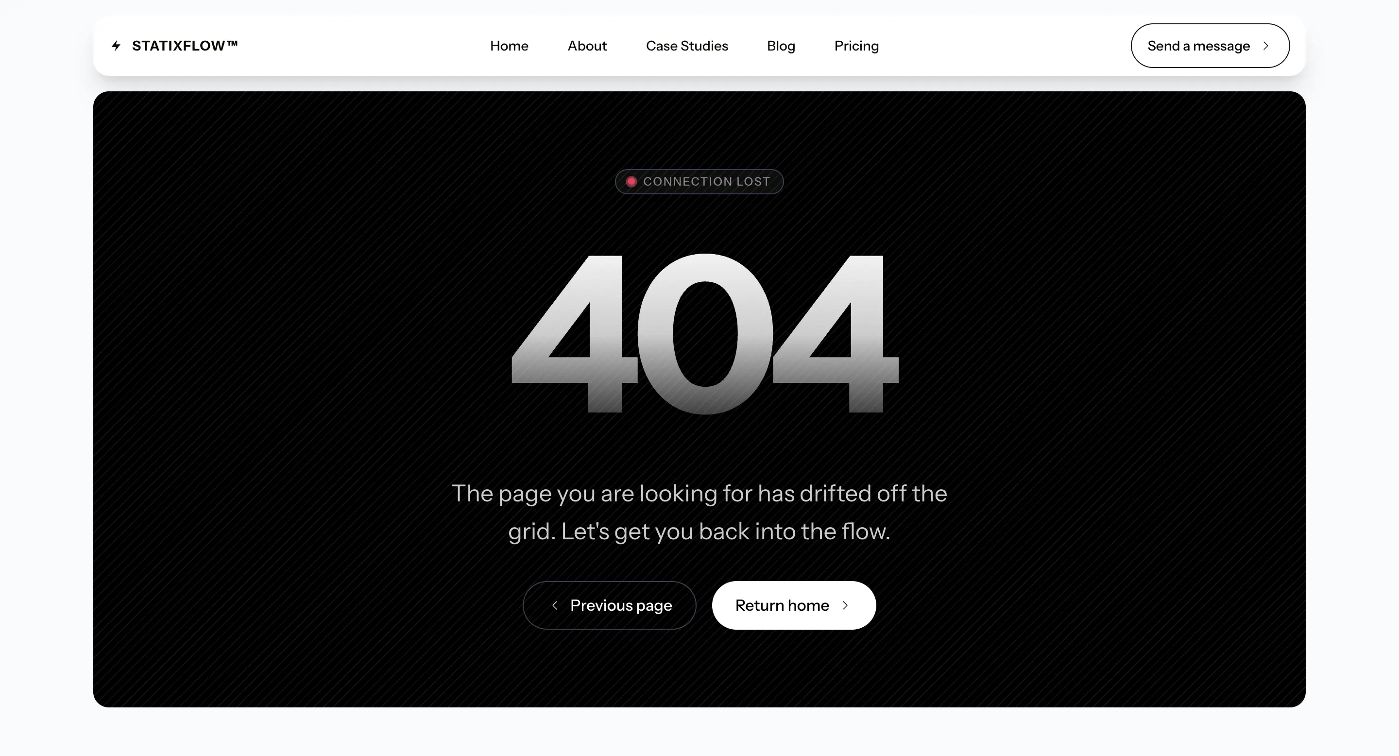 StatixFlow Next 404 Page