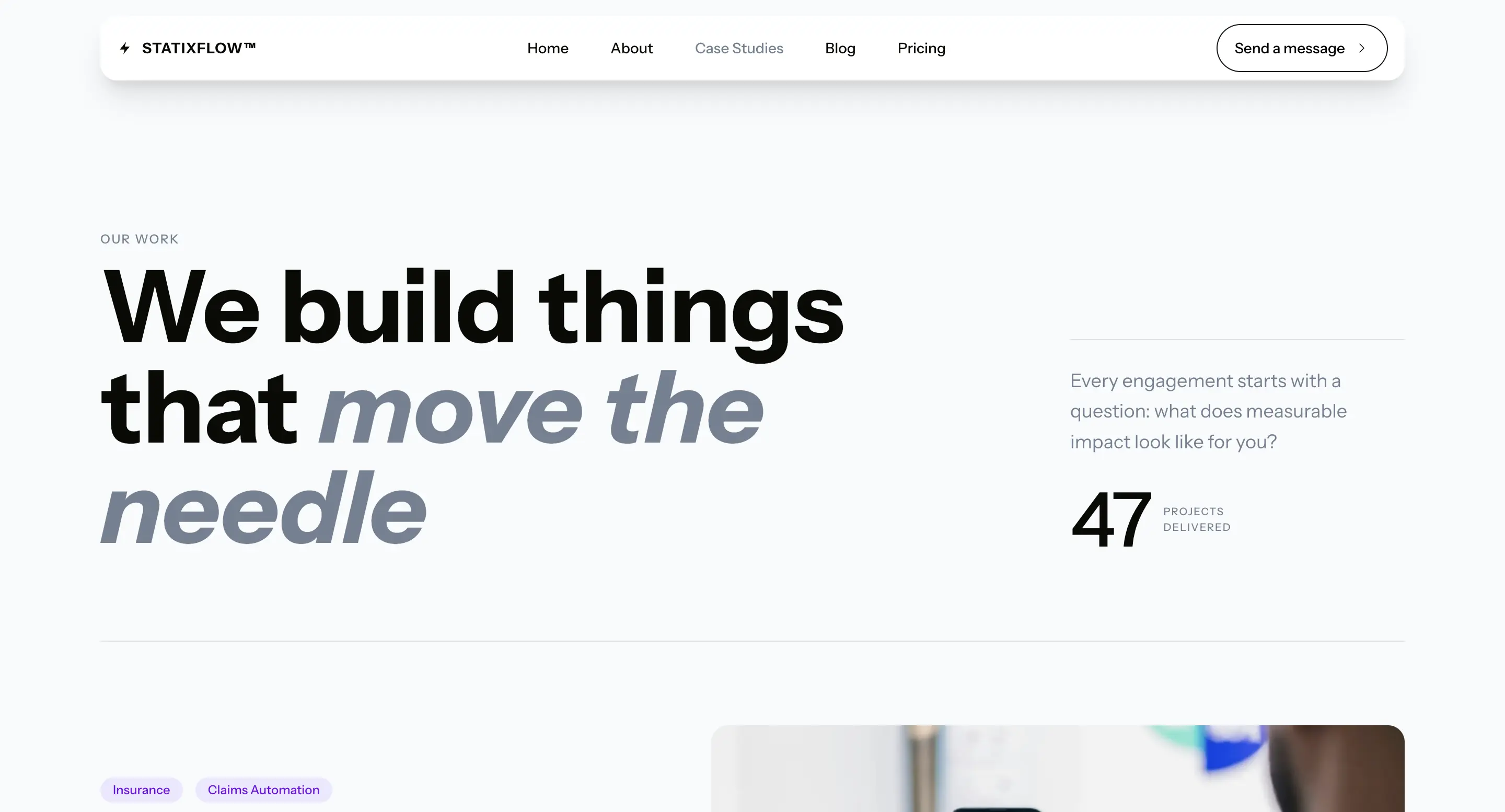 StatixFlow Next Case Studies Page