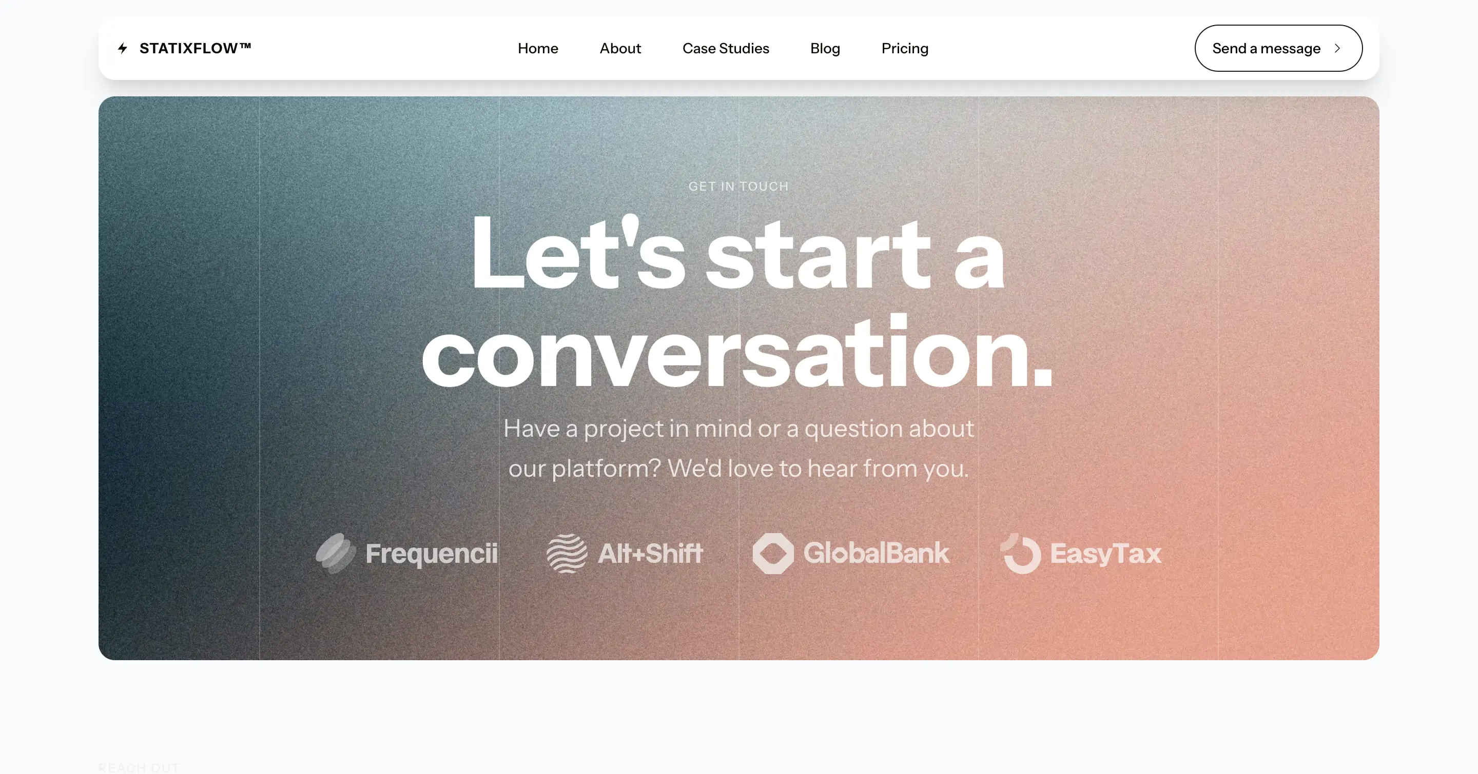 StatixFlow Next Contact Page