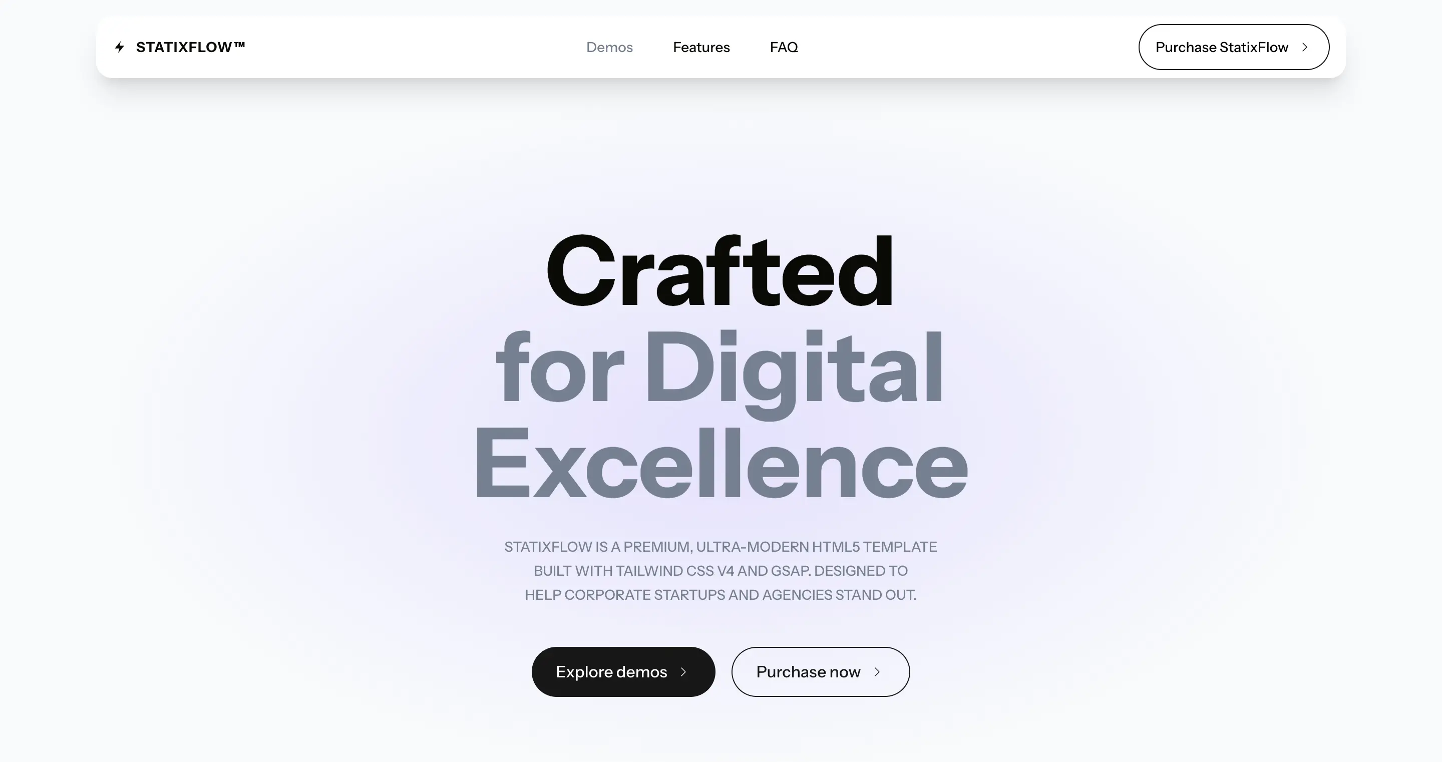 StatixFlow Next Landing Page